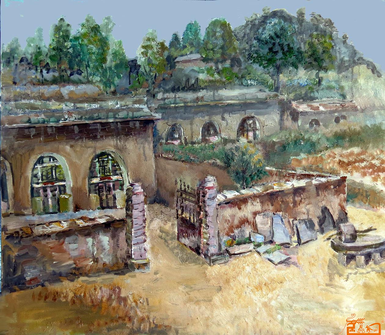 窑洞的故事2—家-港湾布面油画